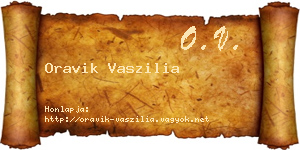 Oravik Vaszilia névjegykártya